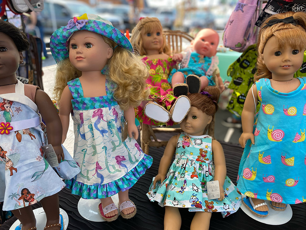 dolls wearing summer dress