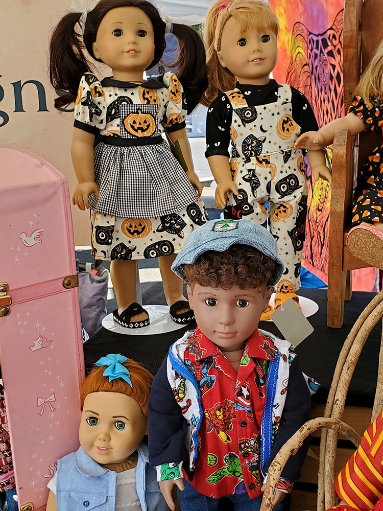 assorted dolls